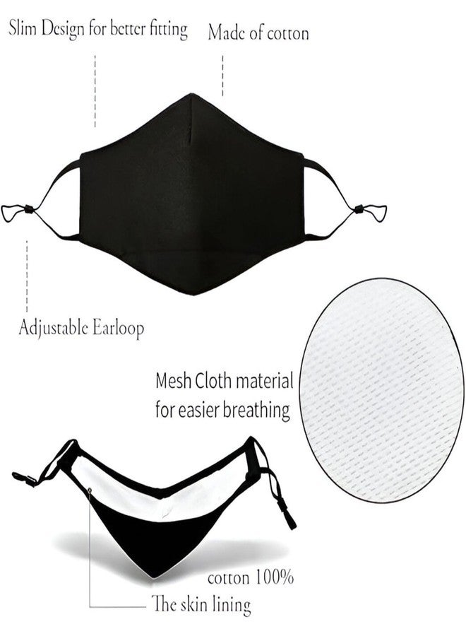 ADWIT Unisex Cotton Mask 100% Cotton 4 Layers Face Mask Anti-Dust Washable Reusable Breathable And Reusable Mask For Men & Women Anti pollution mask (6) - Image 3